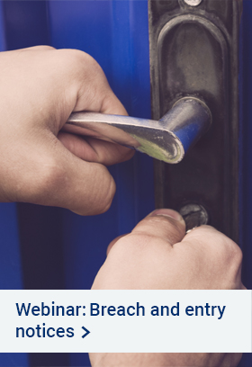 Webinar - Breaches and entry notices