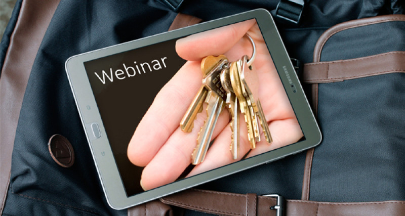 tablet with image of keys in hand