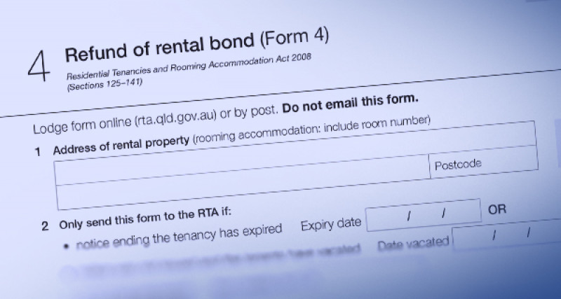 Refund of rental bond form 4