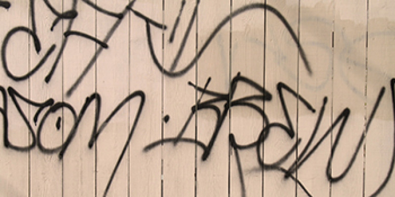 Graffiti on a fence