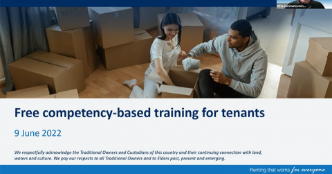 RTA Webinar: Free competency-based training for tenants | Residential ...